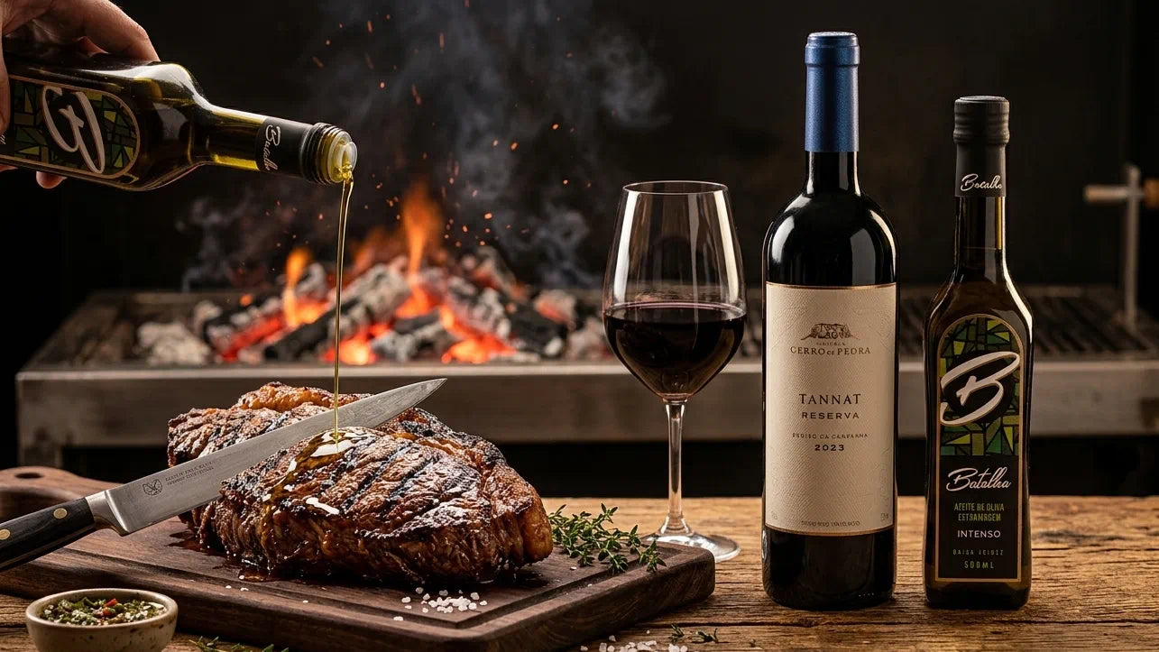 Kit Harmonização Carnes & Brasa: intensidade, estrutura e precisão para cortes na brasa